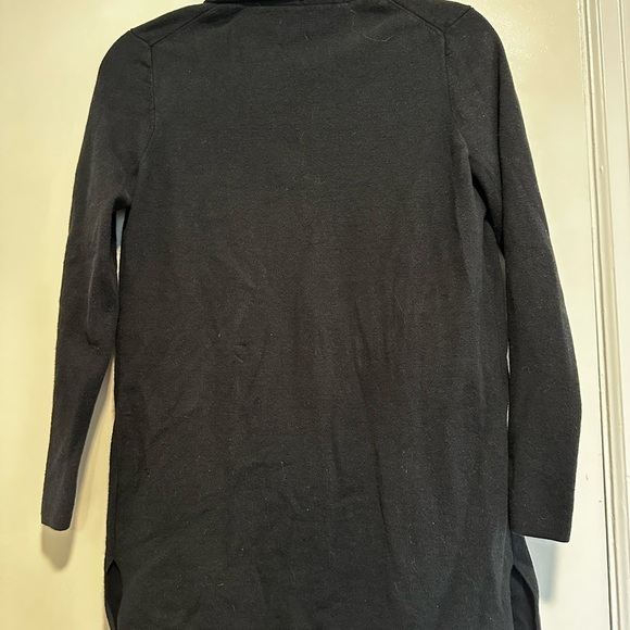NWT J. Crew PXS Black Open Cardigan w/ Pockets. 100% Cotton. Thick.Stretchy. - Picture 12 of 16